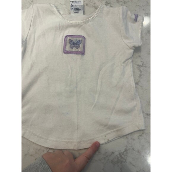 Osh Kosh 3D moving Image 3T T-shirt Butterfly Flower VINTAGE VTG Short Sleeve - Picture 3 of 6